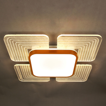 Светильник светодиодный акриловый 400мм 80W H2062 40W*2 white с пультом  *1