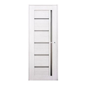 Дверное полотно остекленное 2000х700х36 мм BROZEX-WOOD Comfort-6, лиственница беленая 3D