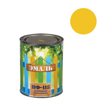 Эмаль алкидная 0.7 кг Первая Цена ПФ-115, ярко-желтая