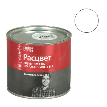 Грунт-эмаль 1.9 кг по ржавчине Расцвет, белая