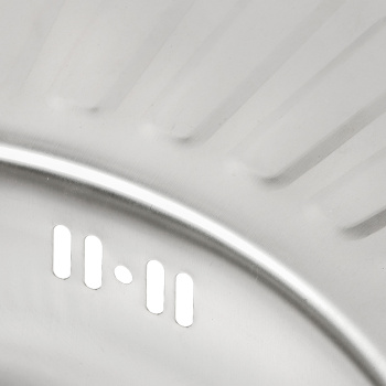 Мойка нерж.врезная 570х450х160мм 0,6мм ЛЕВАЯ (с сифоном) выпуск 3 1/2" *1/12 Мойка нерж.врезная 570х450х160мм 0,6мм ЛЕВАЯ (с сифоном) выпуск 3 1/2" *1/12