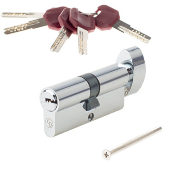 Механизм врезной 70(35/35)-С хром ключ/вертушка ZM-С-CR Code Deco*1/12/48