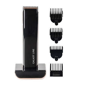 Машинка для стрижки волос Galaxy LINE GL 4160 черный 3Вт Li-ion аккум, 4 насадки (1,3,6,9мм) *1/24