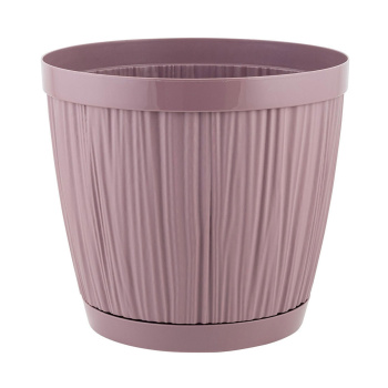 Кашпо пластм. "Barcelona"  6,5л d верха 240мм h212мм с поддоном Морозная слива IG623110053*1/6