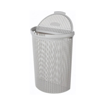Корзина для белья пластм. 45л "Eco style" 460х265х610мм Св.-Серый арт.431217630 ("Бытпласт") *1/5