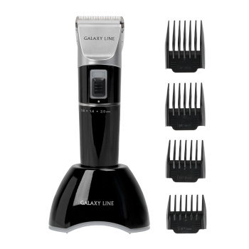 Машинка для стрижки волос Galaxy LINE GL 4159 1Вт Li-ion аккум+от сети, 4 насадки (3,6,9,12мм) *1/20