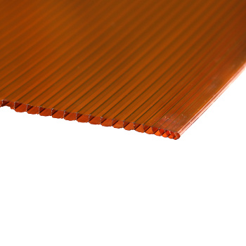 Поликарбонат 4 мм сотовый Unipol, 2.1х6 м, 0.47 кг/м², терракотовый Поликарбонат 4 мм сотовый Unipol, 2.1х6 м, 0.47 кг/м², терракотовый
