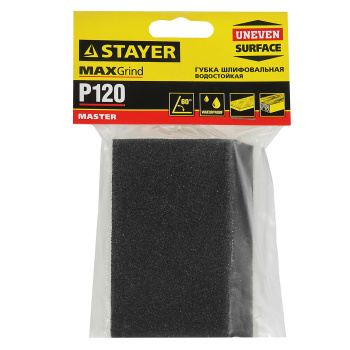 Губка шлифовальная Р120 26х42х68х100мм угловая арт.3561-120 STAYER *1/200 Губка шлифовальная Р120 26х42х68х100мм угловая арт.3561-120 STAYER *1/200