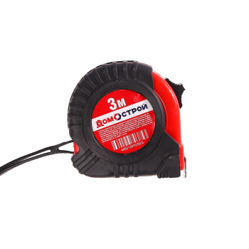 Рулетка 3м х18мм резино-пластик. корпус стальная лента фиксатор Домострой *12/120 Рулетка 3м х18мм резино-пластик. корпус стальная лента фиксатор Домострой *12/120