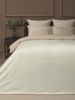 Плед 200*220см фланель жаккард r-ромбики шампань TF FNJ CR2 003/2022 NC Absolute*1