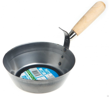 Ковш для растворов металлический 0,9л с деревянной ручкой арт.0604002 T4P *1/10/60