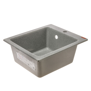 Мойка из искусственного камня квадратная светло-серая глянцевая Линди Z8Q10 (500х425х195) *1 Мойка из искусственного камня квадратная светло-серая глянцевая Линди Z8Q10 (500х425х195) *1