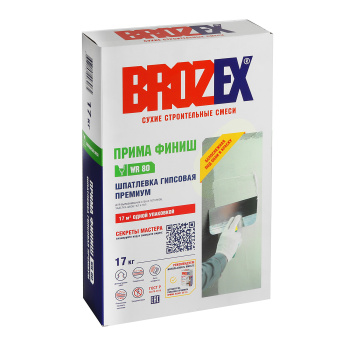 Шпаклевка гипсовая BROZEX Прима Финиш WR 80, 17 кг Шпаклевка гипсовая BROZEX Прима Финиш WR 80, 17 кг