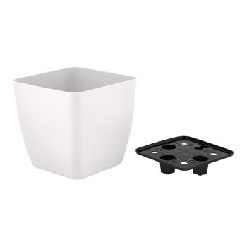 Кашпо пластм. "Vienna"  5,0л 190х190мм h187мм со вставкой Белоснежный жасмин IG680410048*1/16 Кашпо пластм. "Vienna"  5,0л 190х190мм h187мм со вставкой Белоснежный жасмин IG680410048*1/16