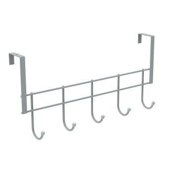 Вешалка надверная 5 крючков, шир.470мм Серый матовый ВНД5/МС ("Ника") *1/10