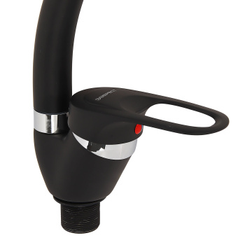 Смеситель для кухни Эверест В59-0256 высокий излив (черный) *1/10