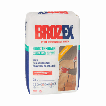 Клей для плитки 25 кг BROZEX Эластичный KS 113, С2 ТЕ S1 Клей для плитки 25 кг BROZEX Эластичный KS 113, С2 ТЕ S1