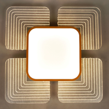 Светильник светодиодный акриловый 400мм 80W H2062 40W*2 white с пультом  *1