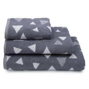 Полотенце махровое 70*130см Ice shards цв. 10000 цв. серый 380гр/м2 ПТ-3502-05579 * 3/15