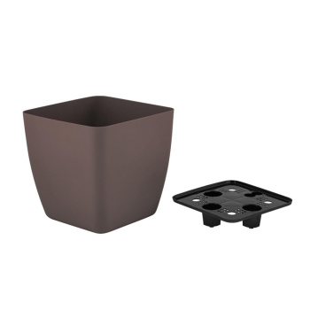 Кашпо пластм. "Vienna"  1,5л 130х130мм h120мм со вставкой Горький шоколоа IG680310011*1/10 Кашпо пластм. "Vienna"  1,5л 130х130мм h120мм со вставкой Горький шоколоа IG680310011*1/10