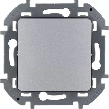 Механизм выключателя "Inspiria" 1-кл. алюминий 10А 250В IP20 Legrand 673602 *1/20/100