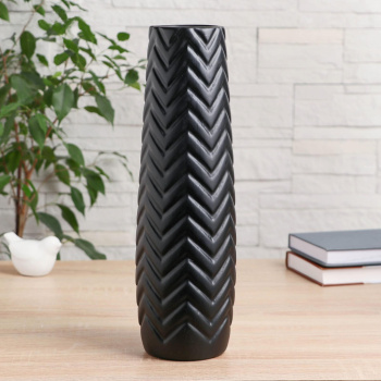 Ваза керамика настольная "Зигзаг" 7х10х33 см, микс  5096208
