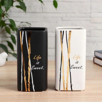 Ваза керамика настольная "Бамби" 9х9х18 см, микс  5096212