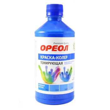 Колер краска голубая лагуна 0,725 кг Ореол *1/10