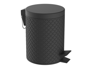 Ведро для ванной Potato 5л P520 круглое, ABS пластик черный *1/4