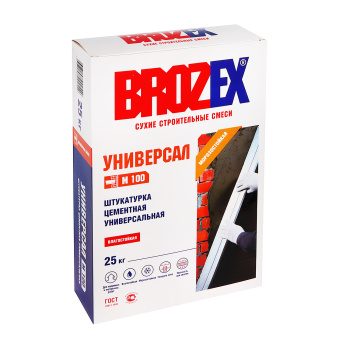 Штукатурка цементная BROZEX Универсал М100, 25 кг